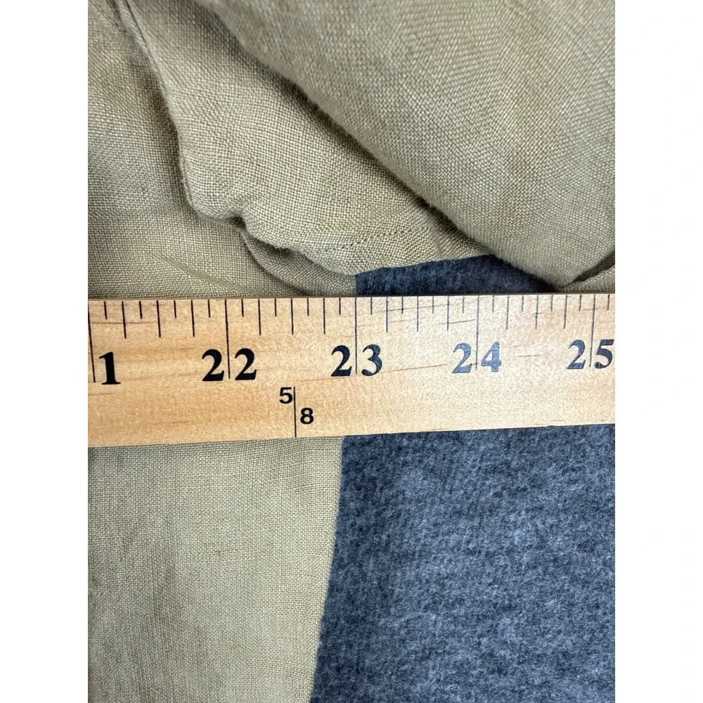 Vintage Banana Republic Linen Shirt Mens L Tan Short Sleeve Safari Pintuck Money